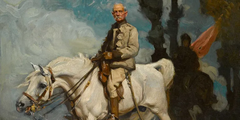 General Sir Frederick Sleigh Roberts on his horse ‘Vonolel’, 1894 