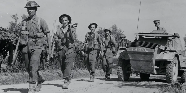 Soldiers of 5th Battalion, The Buffs (Royal East Kent Regiment) in Italy, June 1944