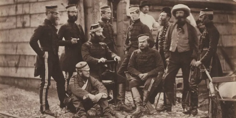 Officers of the 4th (The Queen's Own) Regiment of Light Dragoons in the Crimea, 1855