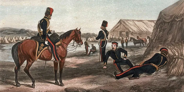 8th (The King's Royal Irish) Regiment of Light Dragoons (Hussars) at Chobham, 1853