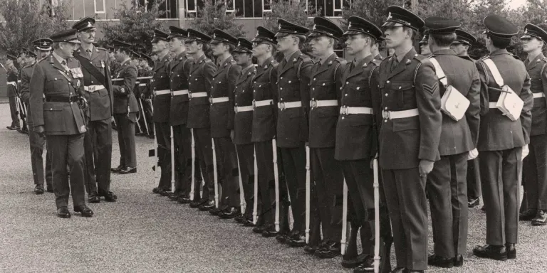 Royal Army Pay Corps' troops on parade, 1978