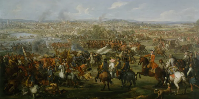 Cavalry charge at the Battle of Blenheim