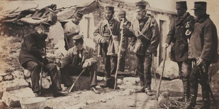 Lieutenant-Colonel Shadforth and officers of the 57th Regiment, 1855