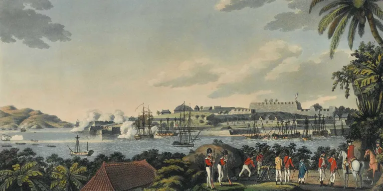British troops at Fort Louis on Martinique, 1794
