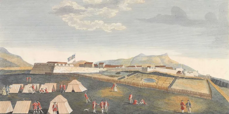 British troops at Fort Royal, Guadeloupe, 1759