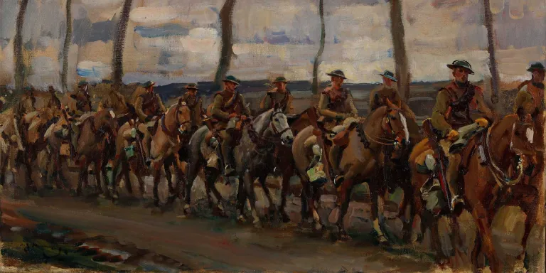 Fort Garry Horse on the march, 1918