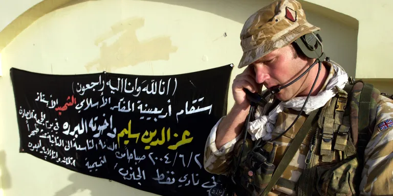 A colour sergeant of 1st Battalion The Cheshire Regiment, Basra, 2004