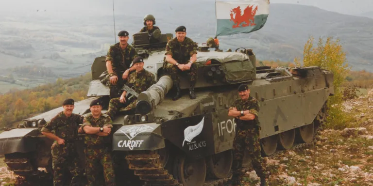 A Challenger tank of 1st The Queen’s Dragoon Guards, Bosnia, 1996