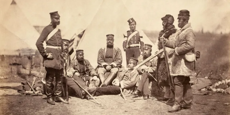 Officers and men of the 89th Regiment in the Crimea, 1855