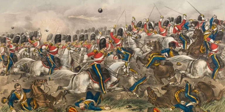 The Royal Scots Greys charging with the Heavy brigade at Balaklava, 1854