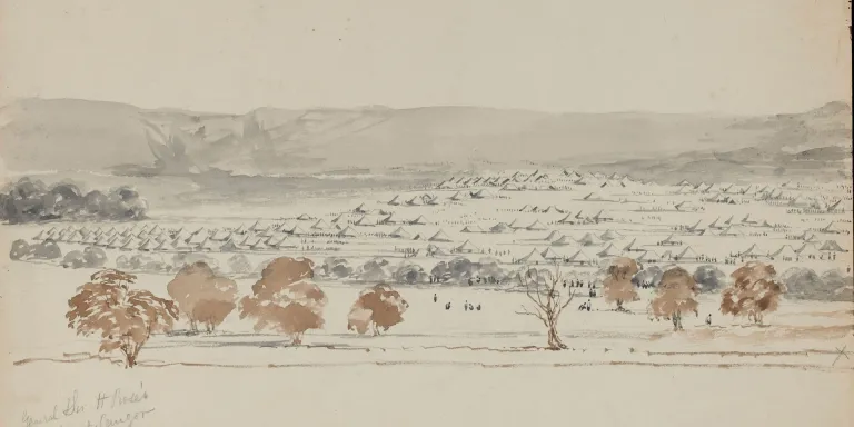 General Sir Hugh Rose’s camp at Saugor, February 1858