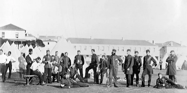 Members of the 86th (Royal County Down) Regiment of Foot on Gibraltar, c1865