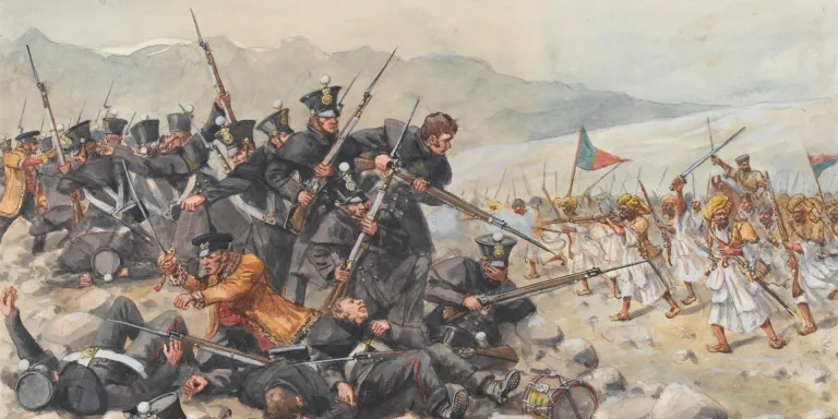 The last stand of the 44th (East Essex) Regiment at Gandamak, 1842