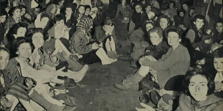 Female prisoners after their liberation, Belsen, April 1945