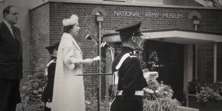 HM The Queen opening the National Army Museum at Sandhurst, July 1960