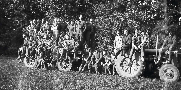 ‘Our transport to the village pub’, Linton, Cambridgeshire, 1940