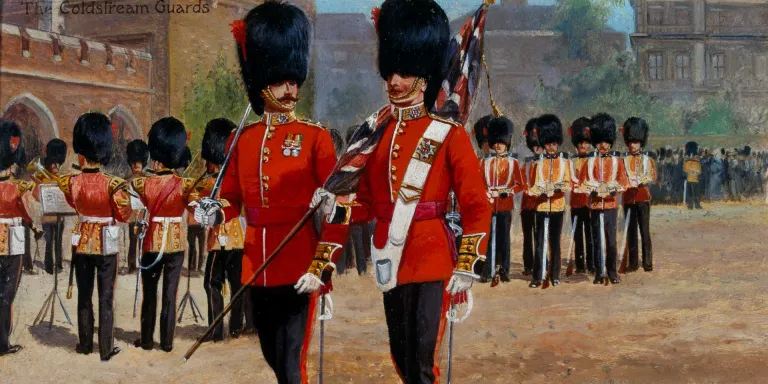 The Coldstream Guards Changing Guard at St James's Palace, c1905