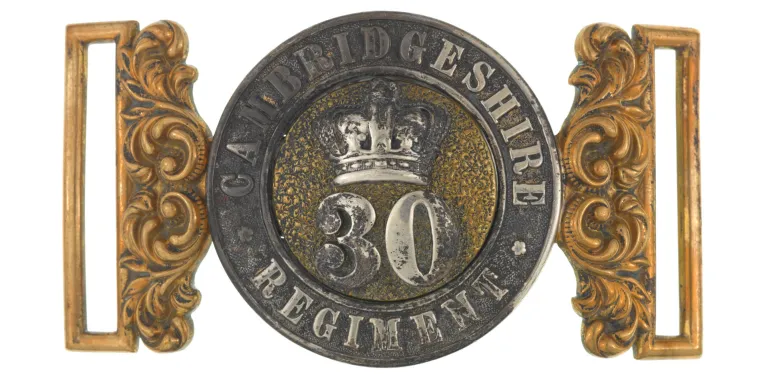 Waistbelt clasp, 30th (The Cambridgeshire) Regiment of Foot, 1856-1881
