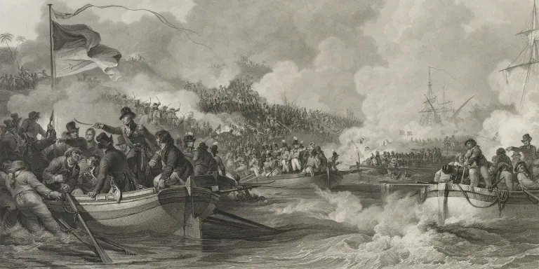 The landing of the British troops in Egypt, 8 March 1801