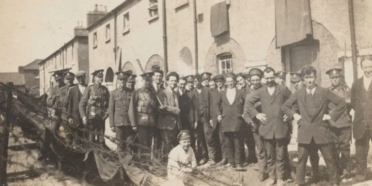 Soldiers of the East Yorkshire Regiment at Longford, Ireland, May 1921