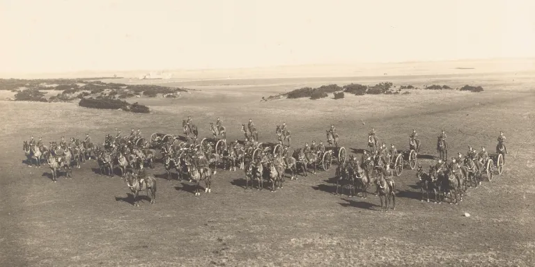 17th  Battery, Royal Field Artillery, on one of the last parades to be held at the Curragh, Kildare, 1922