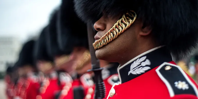 Scots Guards inspection prior to Trooping the Colour, London, 2016