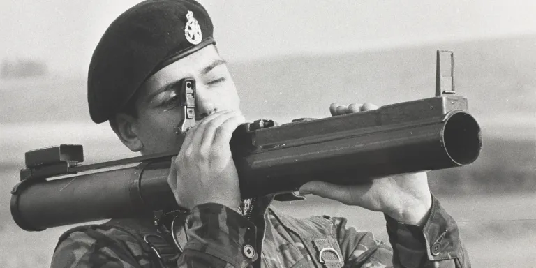 A recruit at the Royal Green Jackets depot, Winchester, 1971