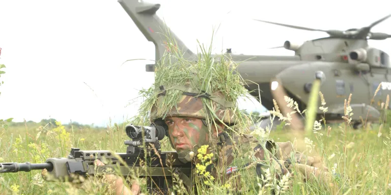 A soldier of The Highlanders in Bosnia, 2003