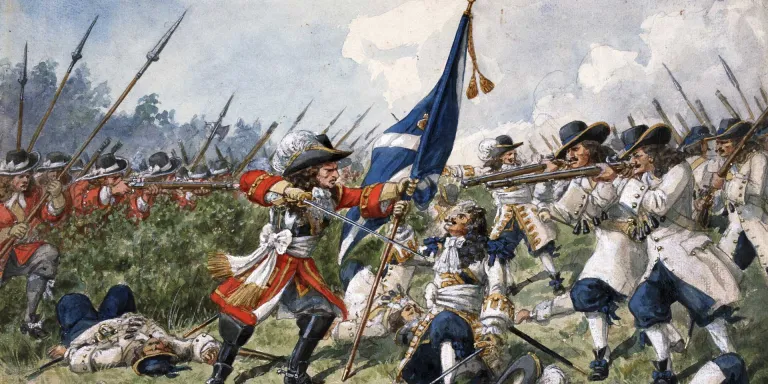 Colonel Sir Robert Douglas and the Royal Regiment at Steenkerque, 1692