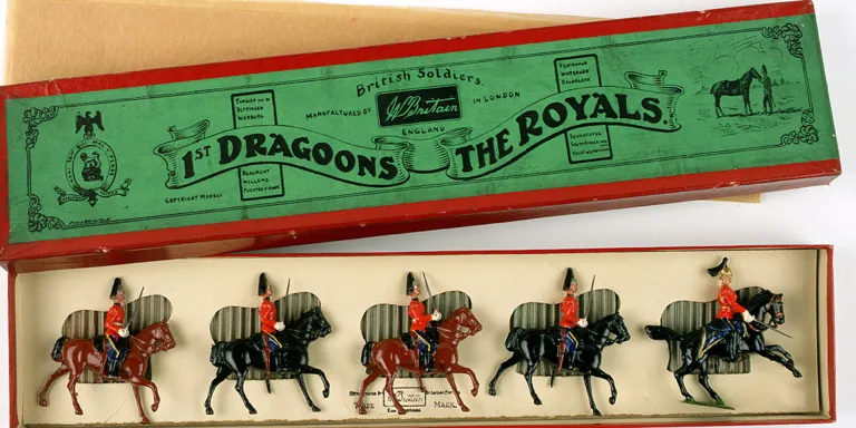 Model soldiers of the 1st Dragoons, The Royals, c1930s