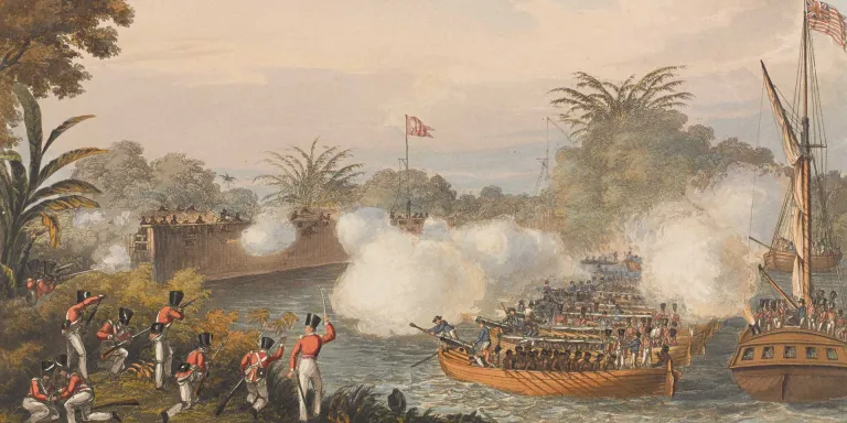 The attack on the Dalla stockade, Burma, 4 September 1824