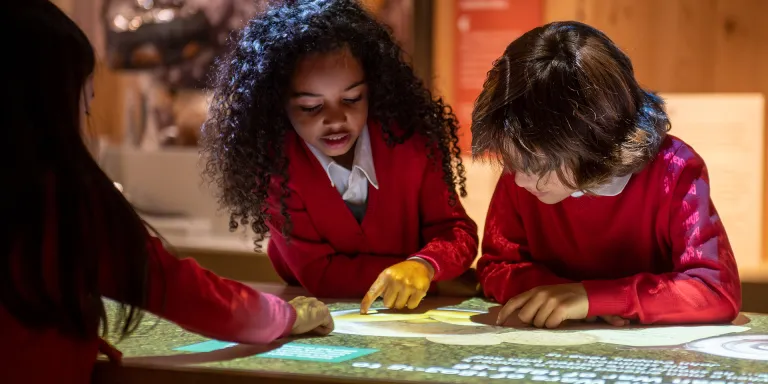 School children visiting Soldier gallery