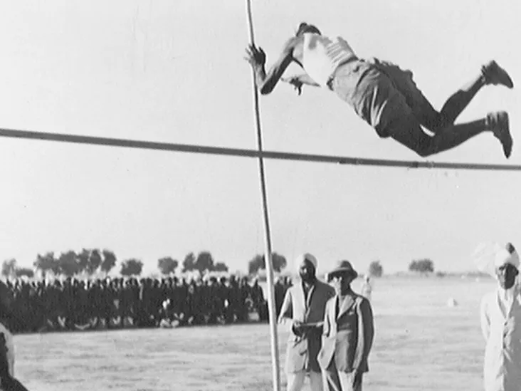 Pole-vaulting at the 14th Punjab Regiment's Sports Day, 1937