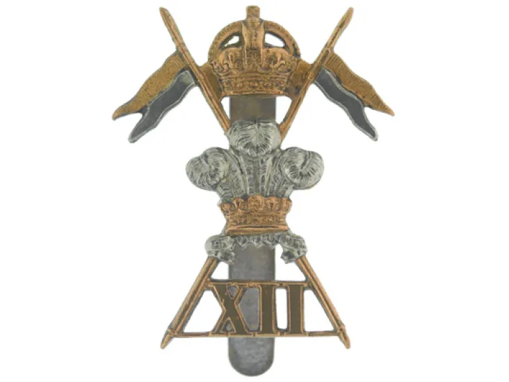 Cap badge, 12th (Prince of Wales’s Royal) Lancers, c1902