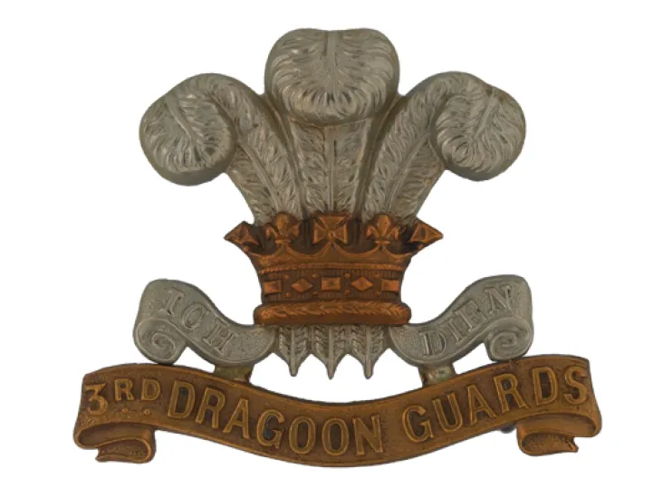 Other ranks' cap badge, 3rd (Prince of Wales's) Dragoon Guards, c1900