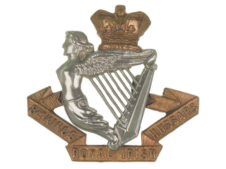 Cap badge, other ranks, 8th (King's Royal Irish) Hussars, c1900