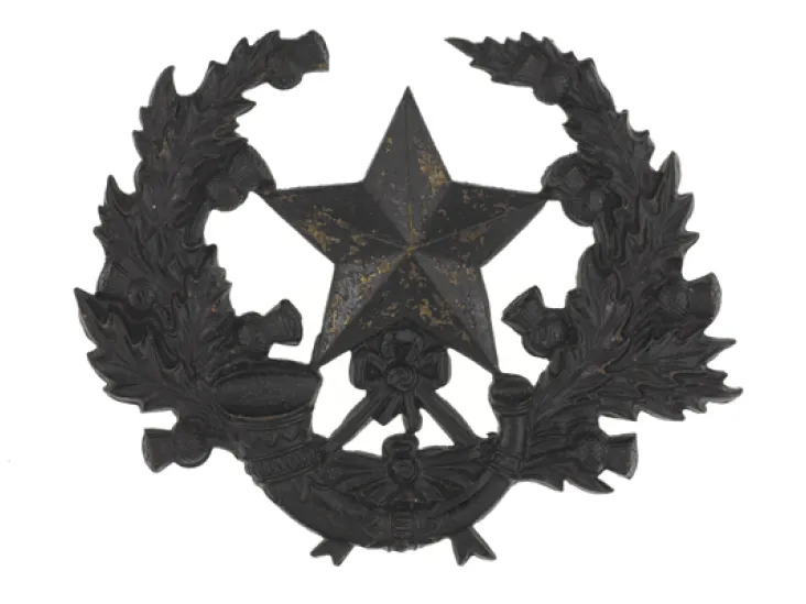 Cap badge, The Cameronians (Scottish Rifles), c1898 