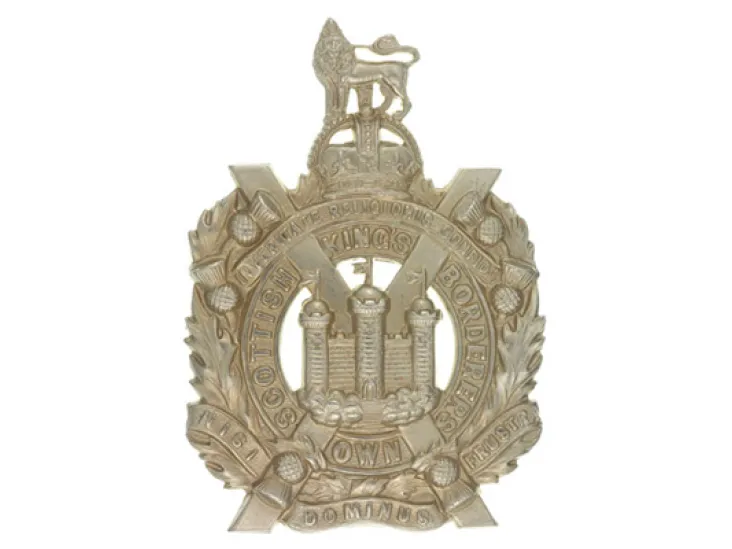 Cap badge, The King's Own Scottish Borderers, c1930