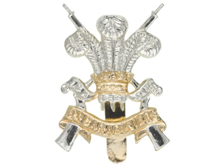 Cap badge, 3rd Carabiniers (Prince of Wales’s Dragoon Guards), c1963