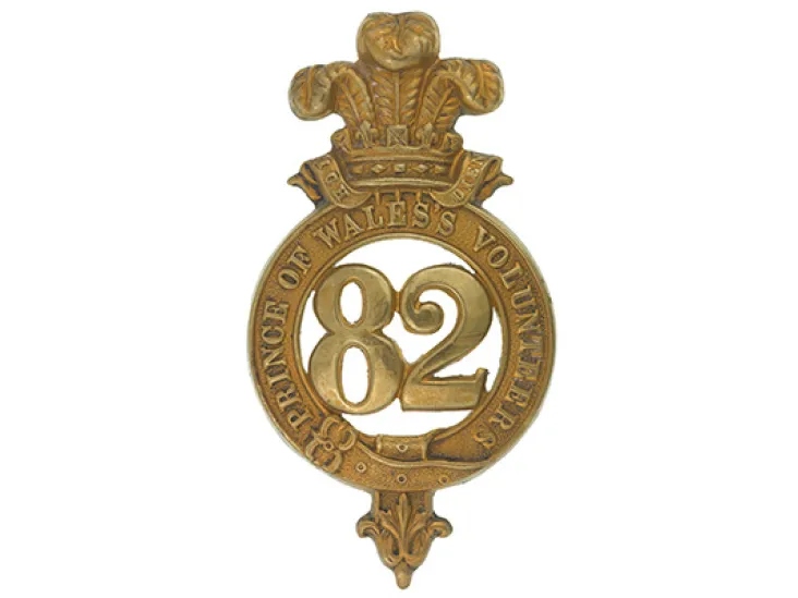 Glengarry badge, 82nd Regiment of Foot (Prince of Wales's Volunteers), c1874