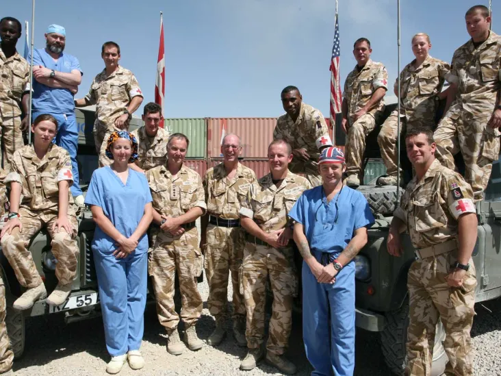 Medical staff at Camp Bastion in Helmand, c2008