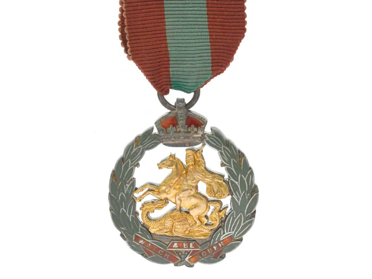 Royal Army Temperance Association medal for 20 years' abstinence awarded to Private J H Smith, The Royal Munster Fusiliers, 1915 