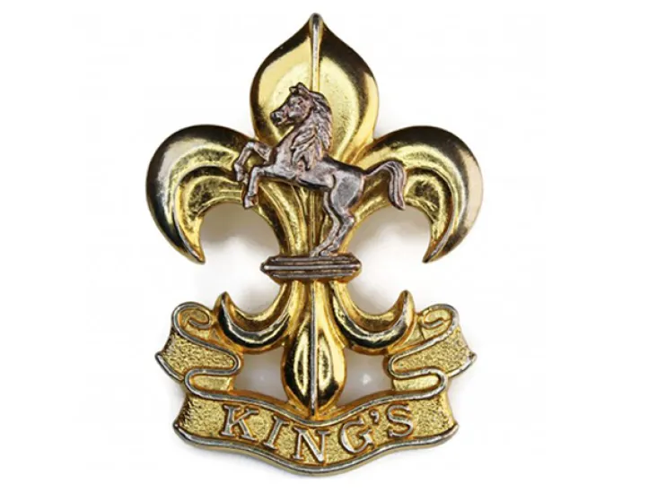 Cap badge, The King's Regiment, c1960