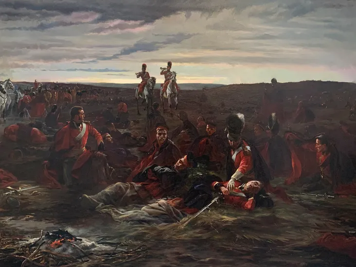 'Dawn of Waterloo', by Lady Elizabeth Butler, 1895